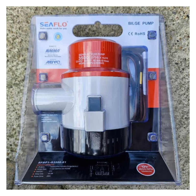 High-Performance Bilge Pump SEAFLO 3500 GPH – 180 L/min, 12 V