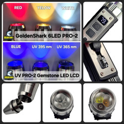 Baterka GoldenShark 6 LED...