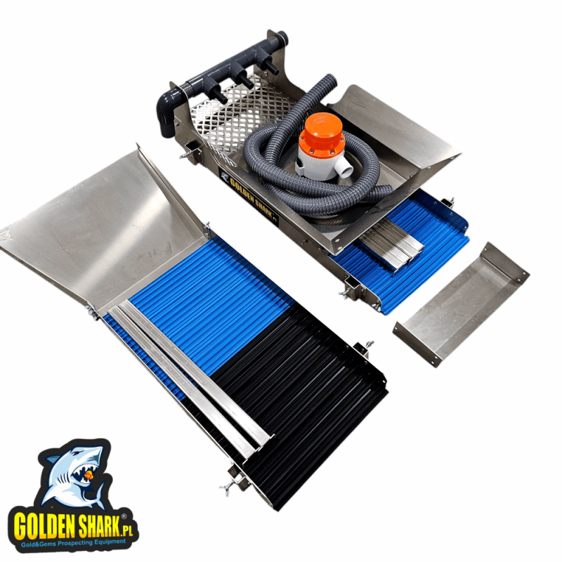 GoldenShark Megalodon 35cm 3en1 – Highbanker et Rampe d’Orpaillage
