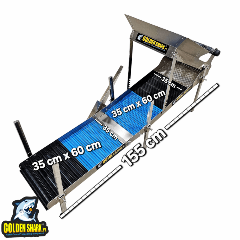 GoldenShark Megalodon 35cm 3en1 – Highbanker et Rampe d’Orpaillage