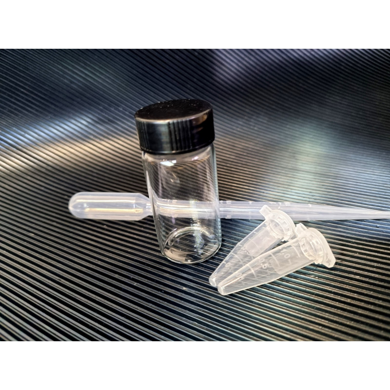 Pipette, 2x vial, 40ml glass container