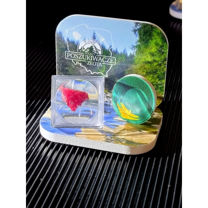 A stand for displaying valuable minerals